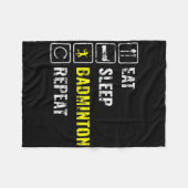 Badmintonspeler Badmintonracket Shuttle Birdie S Fleece Deken (Voorkant (Horizontaal))