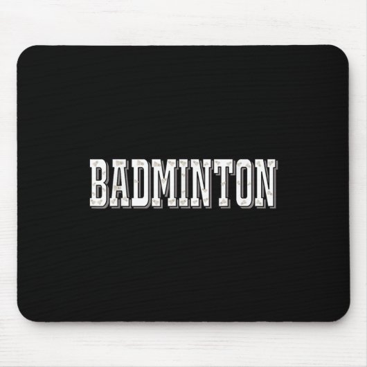 Badmintonspeler Birdie Shuttle Smash Muismat (Voorkant)