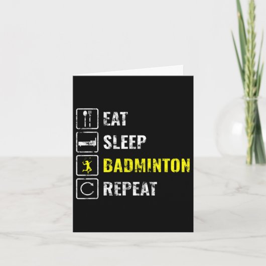 Badmintonspeler Cadeau Kaart (Voorkant)