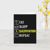 Badmintonspeler Cadeau Kaart (Gele Bloem)
