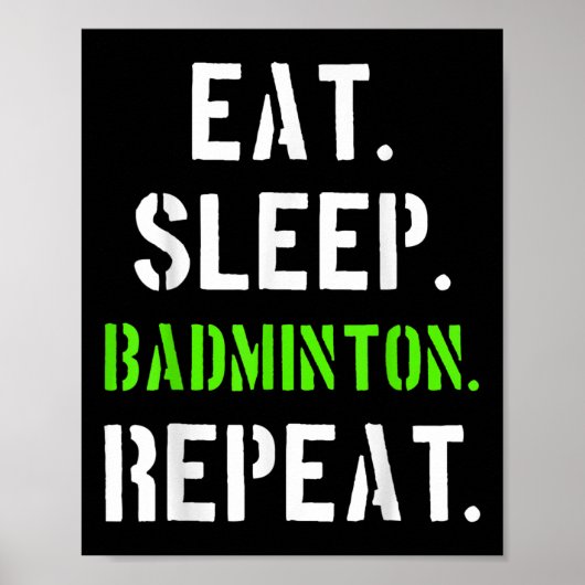 Badmintonspeler Cadeau Poster (Voorkant)