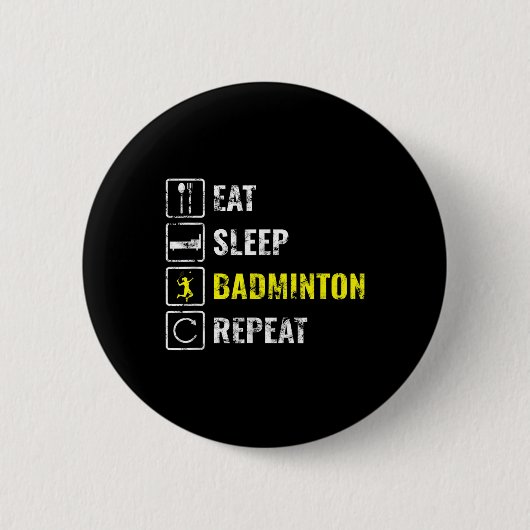 Badmintonspeler Cadeau  Ronde Button 5,7 Cm (Voorkant)