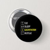 Badmintonspeler Cadeau  Ronde Button 5,7 Cm (Voorkant /achterkant)