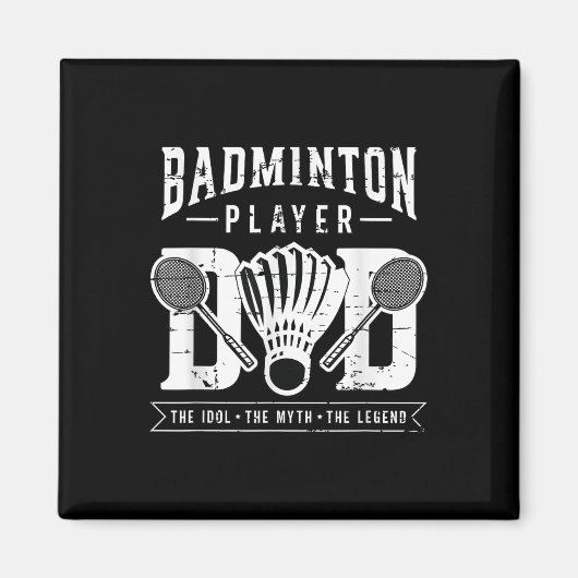Badmintonspeler Dad De Shuttle-speler Badminton Magneet (Voorkant)