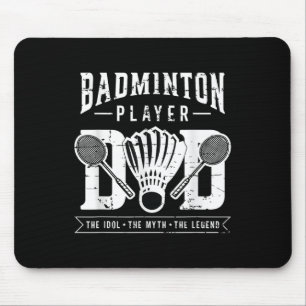 Badmintonspeler Dad De Shuttle-speler Badminton Muismat