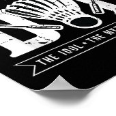 Badmintonspeler Dad De Shuttle-speler Badminton Poster (Hoek)