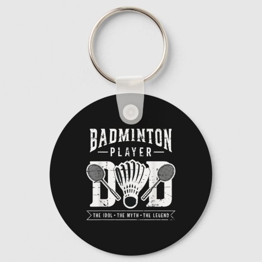Badmintonspeler Dad De Shuttle-speler Badminton Sleutelhanger (Voorkant)