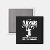 Badmintonspeler Dames Heren Shuttle Grappige Badmi Magneet (Voorkant / Achterkant)