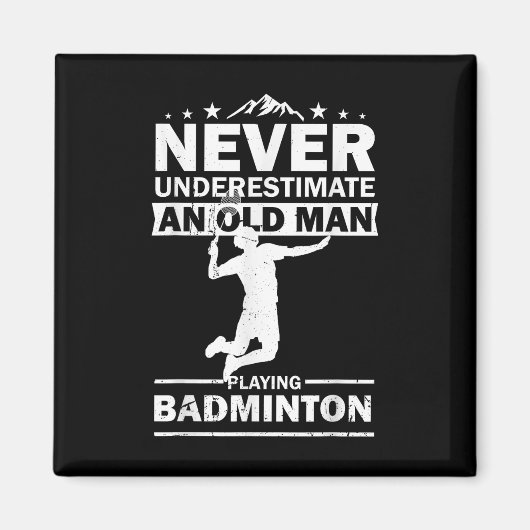 Badmintonspeler Dames Heren Shuttle Grappige Badmi Magneet (Voorkant)