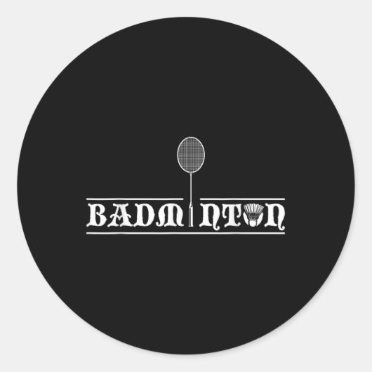Badmintonspeler Echte Mannen Team Shuttle Coach Ba Ronde Sticker (Voorkant)