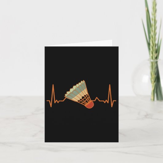 Badmintonspeler Game Shuttle Grappig Vintage Badmi Kaart (Voorkant)