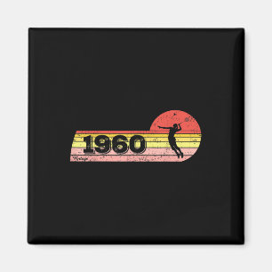 Badmintonspeler Geboren 1960 Verjaardag Vintage Vr Magneet