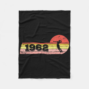 Badmintonspeler Geboren 1962 Verjaardag Vintage Vr Fleece Deken
