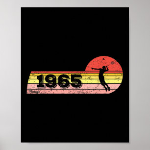 Badmintonspeler Geboren 1965 Verjaardag Vintage Vr Poster