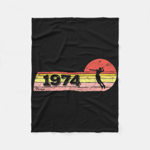 Badmintonspeler Geboren 1974 Verjaardag Vintage Vr Fleece Deken