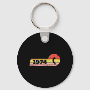 Badmintonspeler Geboren 1974 Verjaardag Vintage Vr Sleutelhanger