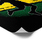 Badmintonspeler Ghanese vlag Ghana 1 Poster (Hoek)