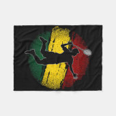 Badmintonspeler Ghanese vlag Ghana Fleece Deken (Voorkant (Horizontaal))