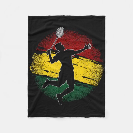 Badmintonspeler Ghanese vlag Ghana Fleece Deken (Voorkant)