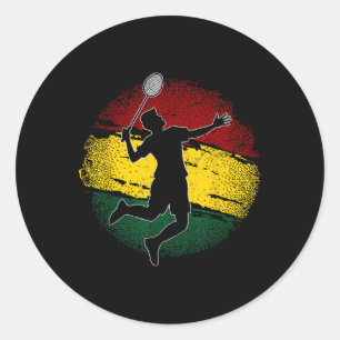 Badmintonspeler Ghanese vlag Ghana Ronde Sticker