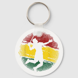 Badmintonspeler Ghanese vlag Ghana Sleutelhanger