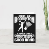 Badmintonspeler Goede Hand Shuttle Speler Badminto Kaart (Voorkant)