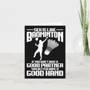 Badmintonspeler Goede Hand Shuttle Speler Badminto Kaart