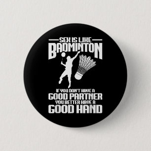 Badmintonspeler Goede Hand Shuttle Speler Badminto Ronde Button 5,7 Cm