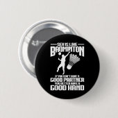 Badmintonspeler Goede Hand Shuttle Speler Badminto Ronde Button 5,7 Cm (Voorkant /achterkant)