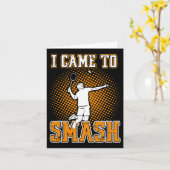 Badmintonspeler - Ik kwam om te slaan Kaart (Gele Bloem)