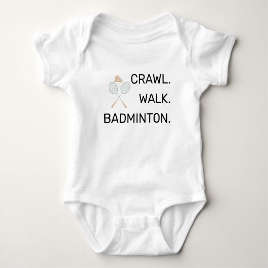 Badmintonspeler - Kruip Wandel Badminton Romper (Voorkant)