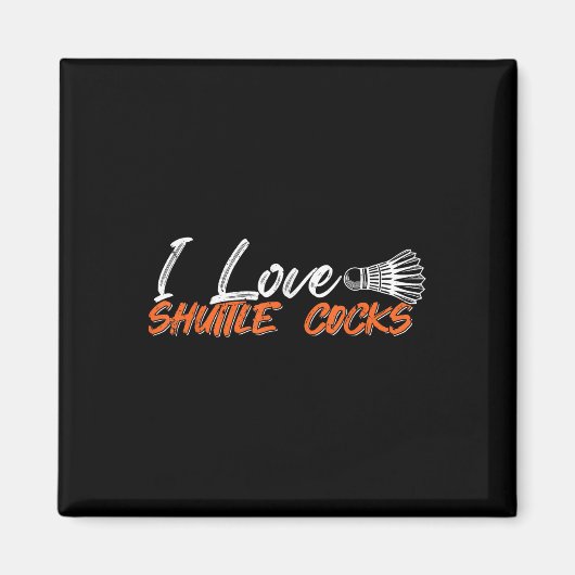 Badmintonspeler Love Game Ik hou van Shuttle S  Magneet (Voorkant)