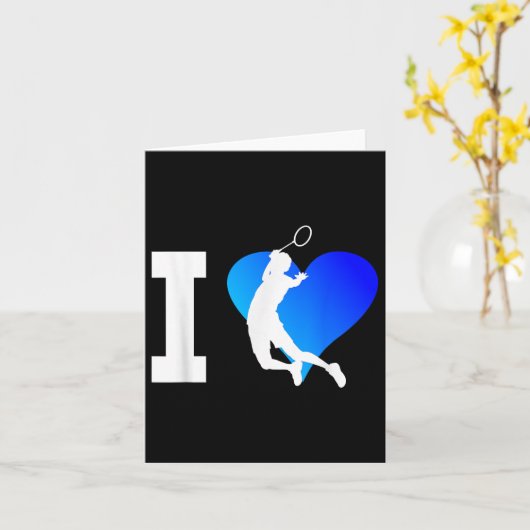 Badmintonspeler Mannen Shuttle Squash Vrouwen Kaart (Gele Bloem)