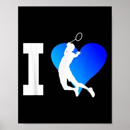 Badmintonspeler Mannen Shuttle Squash Vrouwen Poster (Voorkant)