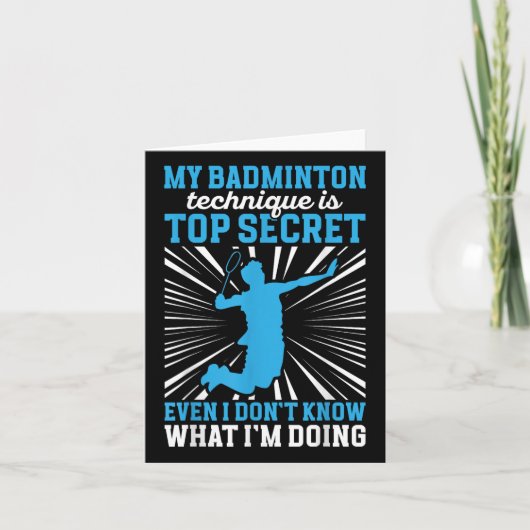 Badmintonspeler _ Mijn badminton techniek Kaart (Voorkant)
