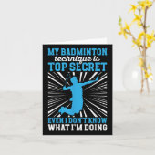 Badmintonspeler _ Mijn badminton techniek Kaart (Gele Bloem)