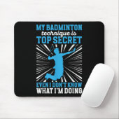 Badmintonspeler _ Mijn badminton-techniek Muismat (Met muis)