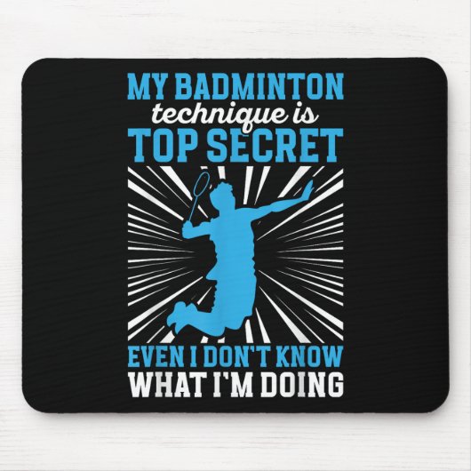 Badmintonspeler _ Mijn badminton-techniek Muismat (Voorkant)