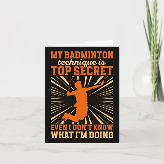 Badmintonspeler My Badminton Technique Kaart (Voorkant)