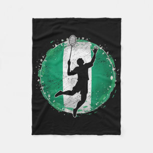 Badmintonspeler Nigeria Nigeria Vlag Nigeria  Fleece Deken