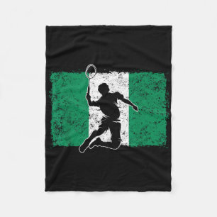 Badmintonspeler Nigeria Nigeria Vlag Nigeria  Fleece Deken