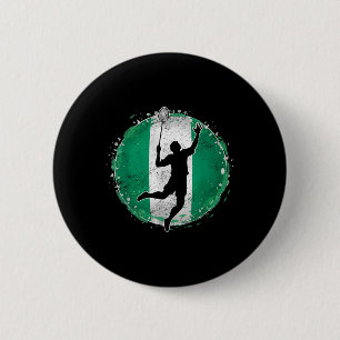 Badmintonspeler Nigeria Nigeriaanse vlag Nigeria Ronde Button 5,7 Cm