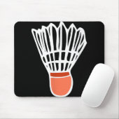 Badmintonspeler Racket Shuttle Illustratie Sport Muismat (Met muis)