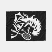 Badmintonspeler Racket Sporten Shuttle Fleece Deken (Voorkant (Horizontaal))