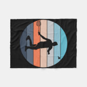 Badmintonspeler Racquet Sport Shuttle Retro Vinta Fleece Deken (Voorkant (Horizontaal))