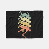 Badmintonspeler - Retro Badminton Gift Idee Fleece Deken (Voorkant (Horizontaal))