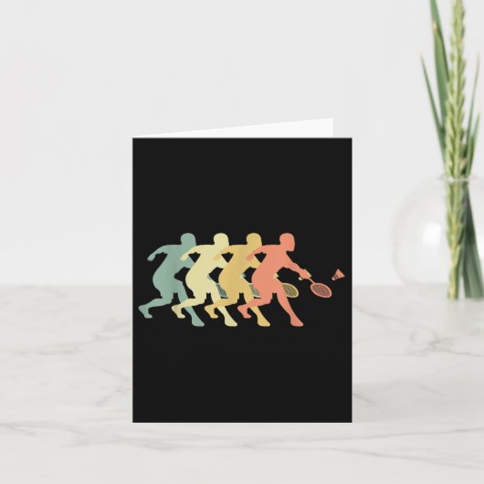 Badmintonspeler - Retro Badminton Gift Idee Kaart (Voorkant)