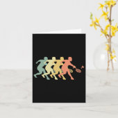 Badmintonspeler - Retro Badminton Gift Idee Kaart (Gele Bloem)