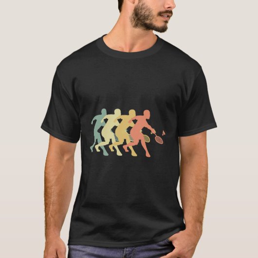 Badmintonspeler - Retro Badminton Gift Idee T-shirt (Voorkant)