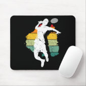 Badmintonspeler Retro Badminton Team Shuttle Play Muismat (Met muis)